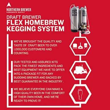 Draft Brewer® Flex Homebrew Kegging System with 2 New Ball Lock Kegs
