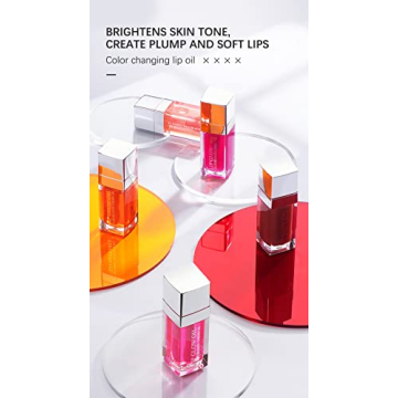 3Pcs Plumping Lip Oil Set for Hydrated, Glossy Lips