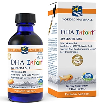 Nordic Naturals DHA Infant Omega-3 Formula with Vitamin D3 - Essential for Baby's Brain & Eye Develo...
