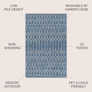 Ourika Moroccan Geometric Area Rug - Stylish & Durable