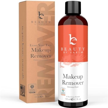 Makeup Remover - USA Made with Natural & Organic Ingredients Face and Eye Make Up Remover, Use with ...
