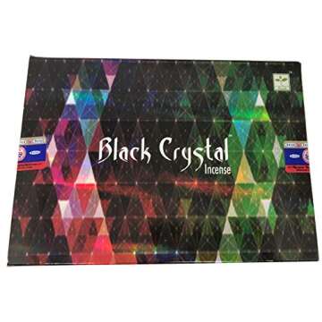 Satya Black Crystal Incense Sticks - Pack of 3 (15 Gram Each)