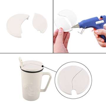 Hyshina Hot Melt Glue Gun Sticks, 24 Pack Low Temp Clear Full Size 7.5" Long x 0.27" Diameter, Compatible with Most Glue Guns, for DIY Gluing Art Craft Projects, Repair, Decoration, Sealing