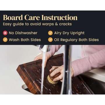 Mevell Walnut Wood Cutting Board - Handmade & Reversible