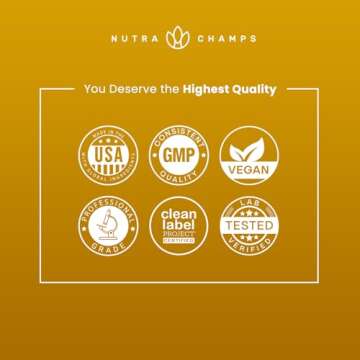 NutraChamps Korean Red Panax Ginseng Capsules | Extra Strength Ginsenosides for Energy, Focus, Performance, Vitality & Immune Support | Korean Red Ginseng Root Extract (90, Premium Gold)