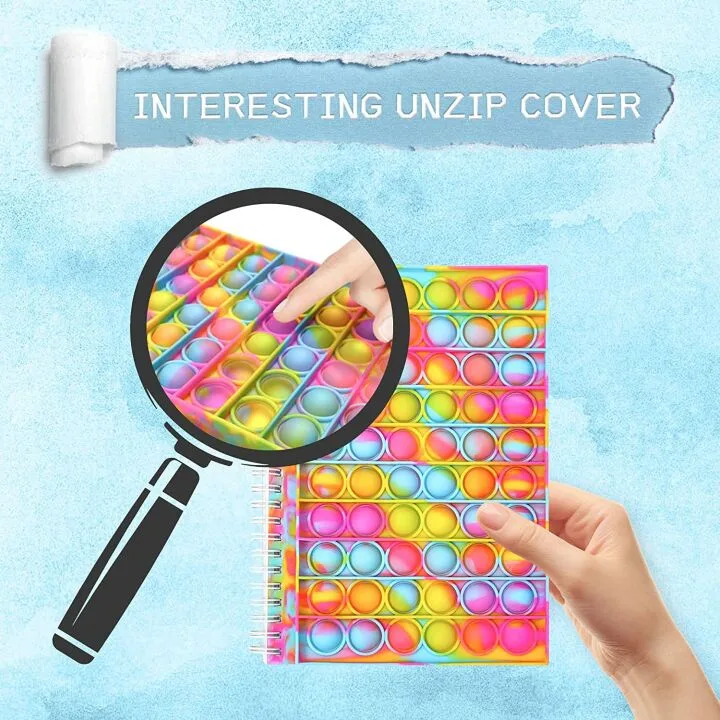 Fidget Spiral Notebook for Stress Relief & Fun