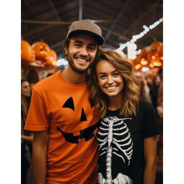 Ann Arbor T-shirt Co. Skeleton Rib Cage | Jumbo Print Novelty Halloween Costume Ladies' T-Shirt-Ladies, 2XL Black