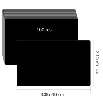 Customizable Metal Business Cards 100 Pcs Black Engraved Cards