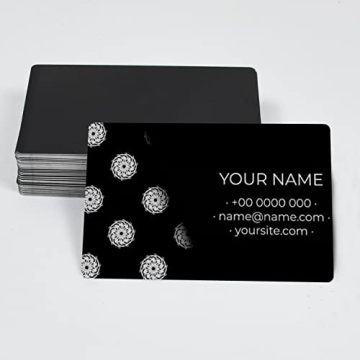 Customizable Metal Business Cards 100 Pcs Black Engraved Cards