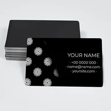Customizable Metal Business Cards 100 Pcs Black Engraved Cards