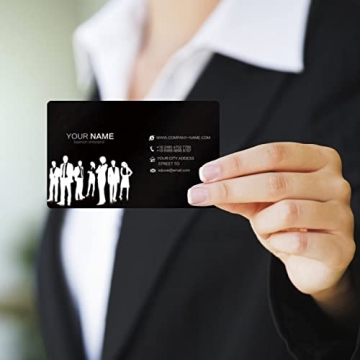 Customizable Metal Business Cards 100 Pcs Black Engraved Cards