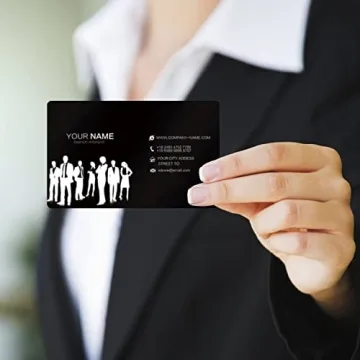 Customizable Metal Business Cards 100 Pcs Black Engraved Cards