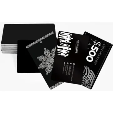 Customizable Metal Business Cards 100 Pcs Black Engraved Cards