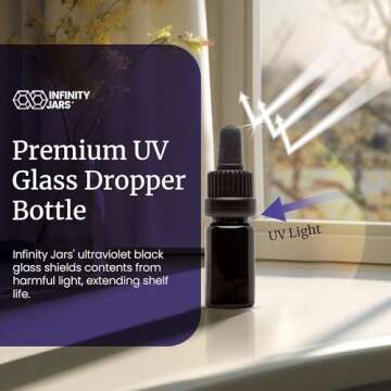 Infinity Jars Glass Dropper Bottle - Leak-Proof & UV-Protected