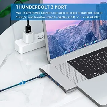 JoyGeek 8-in-1 USB C Hub Adapter for MacBook Pro
