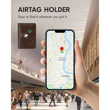 Leather Passport Holder with Airtag Slot - Travel Smart