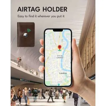 Leather Passport Holder with Airtag Slot - Travel Smart