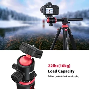 GEEKOTO Aluminum Tripod with 360-Degree Ball Head