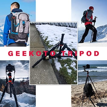 GEEKOTO Aluminum Tripod with 360-Degree Ball Head