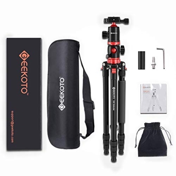 GEEKOTO Aluminum Tripod with 360-Degree Ball Head