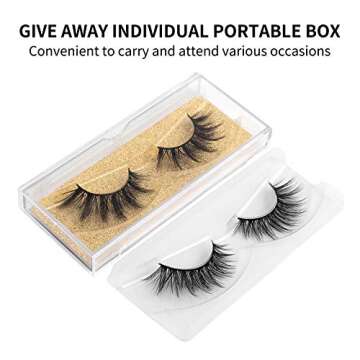 DYSILK False Eyelashes - 5 Pairs of Natural Look 6D Wispy Lashes
