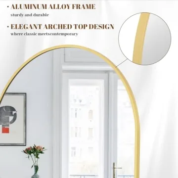 Koonmi 34"x76" Arched Full Length Mirror for Stylish Interiors