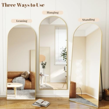Koonmi 34"x76" Arched Full Length Mirror for Stylish Interiors