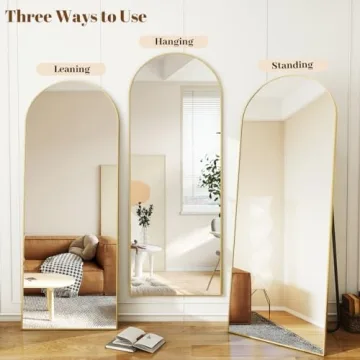 Koonmi 34"x76" Arched Full Length Mirror for Stylish Interiors