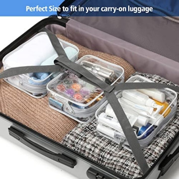 Stylish PACKISM Clear Makeup Bags for Travel Organization