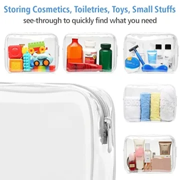 Stylish PACKISM Clear Makeup Bags for Travel Organization