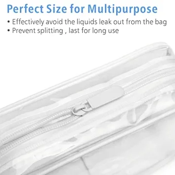 Stylish PACKISM Clear Makeup Bags for Travel Organization