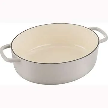 BALLARINI Bellamonte 5-qt Oval Dutch Oven in Crema White
