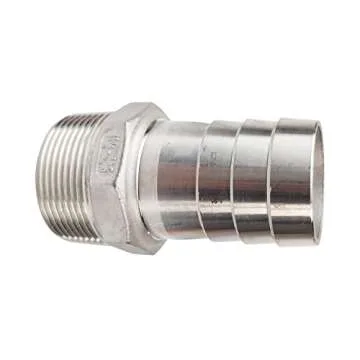JENSWILL 1-1/2" Hose Barb to 1-1/2" NPT Male Connector Pack of 2