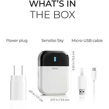 Sensibo Sky, Smart Wireless Air Conditioner Controller. Quick & Easy DIY Installation. Maintains Comfort with Energy Efficient. Automatic Wifi Thermostat Control App. Google, Alexa and Siri Compatible