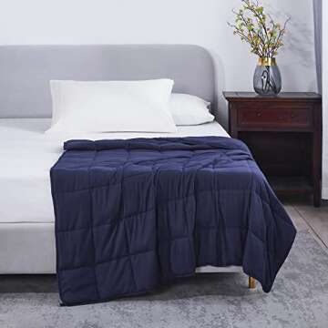 Topcee Weighted Blanket (20lbs 60"x80" Queen Size) Cooling Breathable Heavy Blanket with Glass Beads...