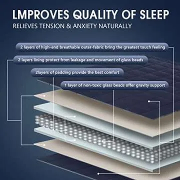 Topcee Weighted Blanket (20lbs 60"x80" Queen Size) Cooling Breathable Heavy Blanket with Glass Beads for Adult All-Season