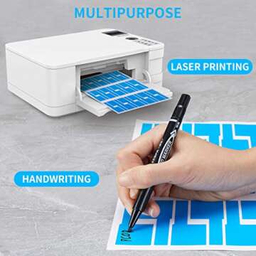 300 Pcs Cable Labels, JIQEZNL Premium 10 Colors Wire Labels Electrical, Waterproof Cord Labels Electronics Tags for Cable Management, Self-Adhesive Cable Labels Tags for Laser Printer and Handwriting