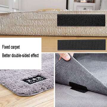 15 Pairs Hook and Loop Tape Strips with Adhesive Keep Couch Cushions from Sliding Adhesive Hook Loop Strips for Mounting Hanging Couch Cushion Non Slip Heavy Duty Adhesive Strip 7x1 Inch