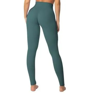 Sunzel Sunzfly Invisible Butt Scrunch Workout Leggings for Women, Butt Lifting High Waisted Gym Yoga Pants with Tummy Control 28" Jasper Green Medium