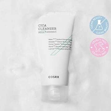COSRX Pure Fit Cica Cleanser, 5.07 fl.oz / 150ml | Centella | Cruelty Free