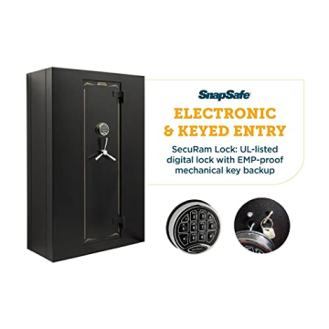 SnapSafe Super Titan Digital Modular Safe 75011 - Measures 59”H x 38”W x 17.5”D- Black