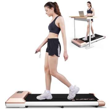 SupeRun Portable Under Desk Treadmill with 2.75HP Motor for Home