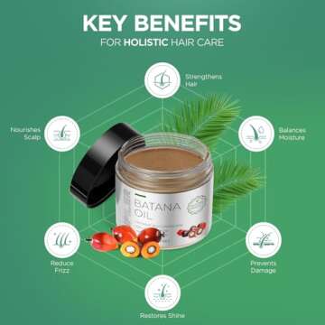 AIPILER Dr. Sebi Raw Batana Oil from Honduras,Unrefined, Organic and Natural Ingredients - Promotes Hair Growth and Thickness for Men & Women, 100% Pure , 4.2 OZ