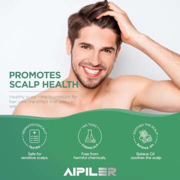 AIPILER Dr. Sebi Raw Batana Oil from Honduras,Unrefined, Organic and Natural Ingredients - Promotes Hair Growth and Thickness for Men & Women, 100% Pure , 4.2 OZ