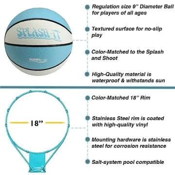 Adjustable Pool Basketball Hoop - Dunn-Rite Splash & Shoot