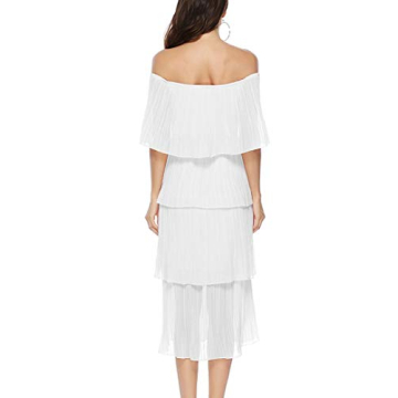 ETCYY Off The Shoulder Ruffle Summer Wedding Dress