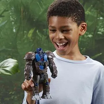 Transformers Toy Rise of The Beasts Movie, Smash Changer Optimus Primal Converting Action Figure for Ages 6 and Up, 9-Inch