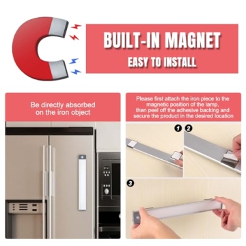 LED Motion Sensor Light - Wireless, USB Rechargeable, 2 Pack