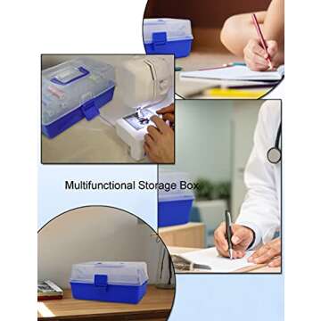 Avlcoaky Tackle Box Fishing Tackle Box Organizer Large Fishing Box with 2 Trays Kids Tackle Box Plastic Tacklebox