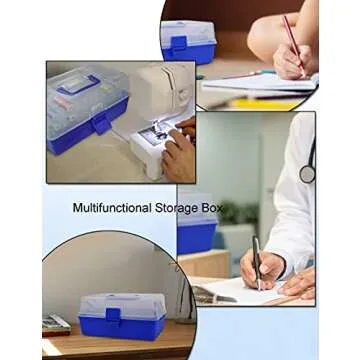 Avlcoaky Tackle Box Fishing Tackle Box Organizer Large Fishing Box with 2 Trays Kids Tackle Box Plastic Tacklebox